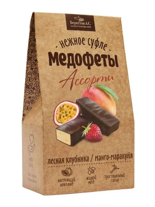 №2 Берестов Медофеты Манго маракуйя и клубникой,150г    в Клину