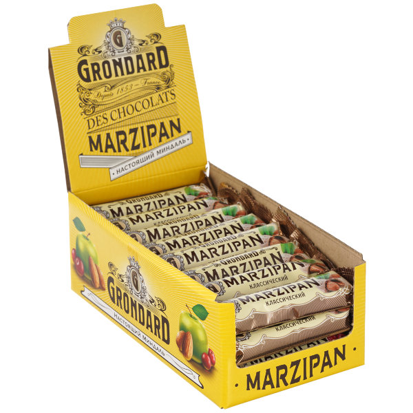 №1 TM Grondard     (9389) Батончики глазированные Марципановые Классика, (24шт по 50г)      в Клину