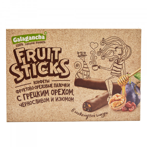 №2 Берестов КРАФТ Fruit Stiсks с черносливом и грецким орехом, 175г в Клину
