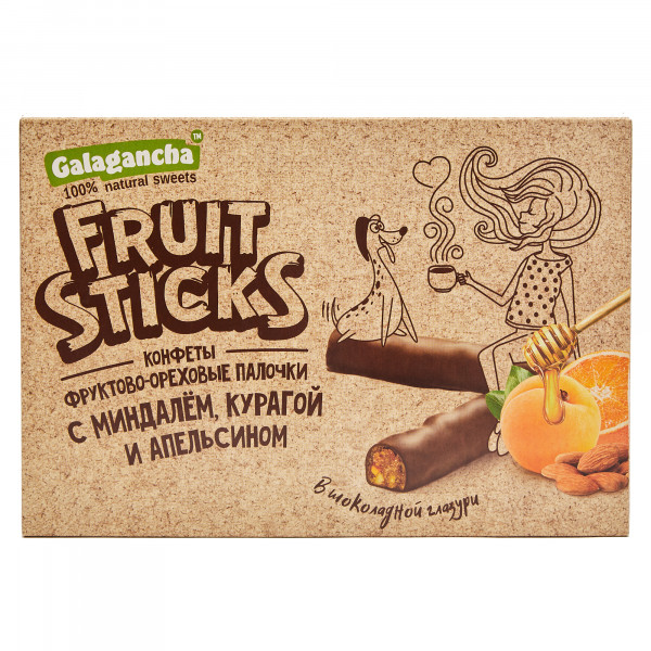 №2 Берестов КРАФТ Fruit Stiсks с курагой и миндалем, 175г   в Клину