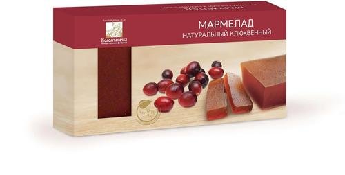 №2 Мармелад пластовый 210г клюквенный в Клину