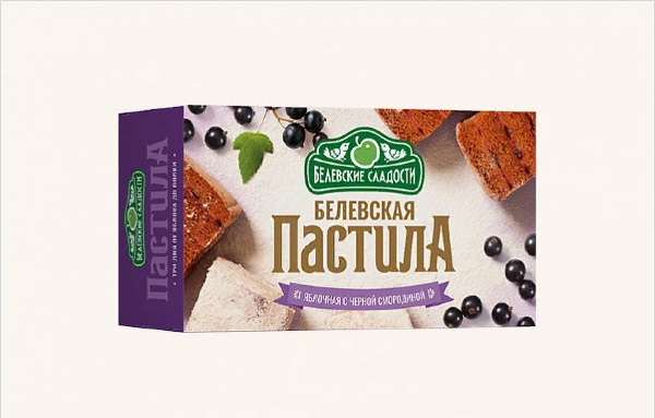 №2 Пастила  200г диетическая с ЧЁРНОЙ Смородиной, НОВЫЙ ФОРМАТ (4*50г)   в Клину