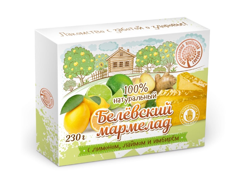  Мармелад белевский "Лимон-лайм-имбирь" 230г  в Клину