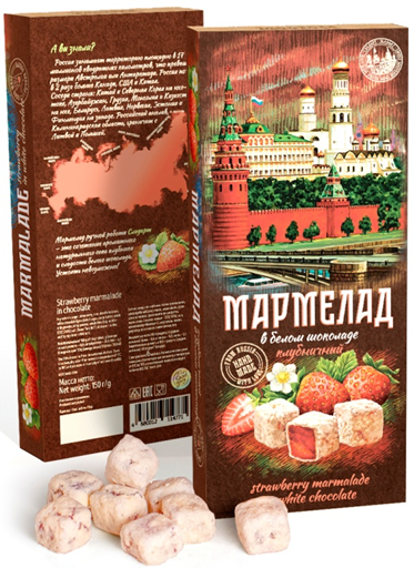  Сладарт Мармелад Клубничный в белом шоколаде, 150г   в Клину