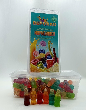 №2 Жевательный мармелад Бутылочки, 250г      в Клину