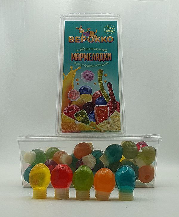 №2 Жевательный мармелад Лампочки, 250г      в Клину